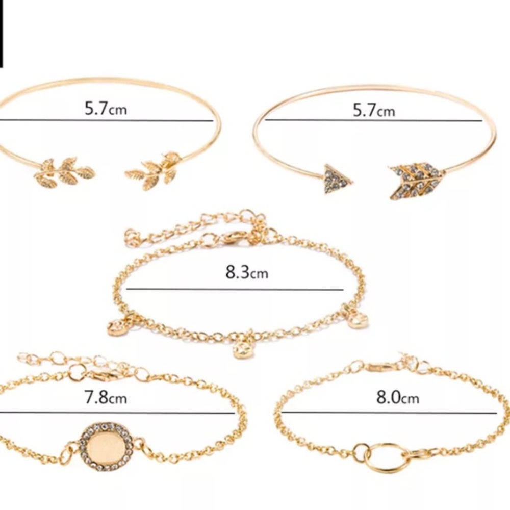 Last one! Beautiful 5 piece bangle bracelet - Picture 7 of 7
